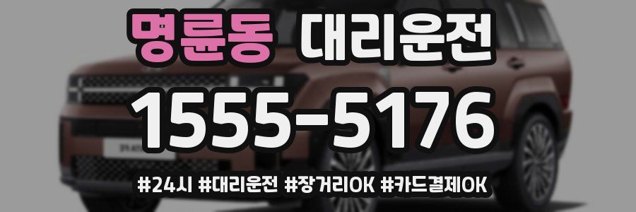 명륜동 대리운전