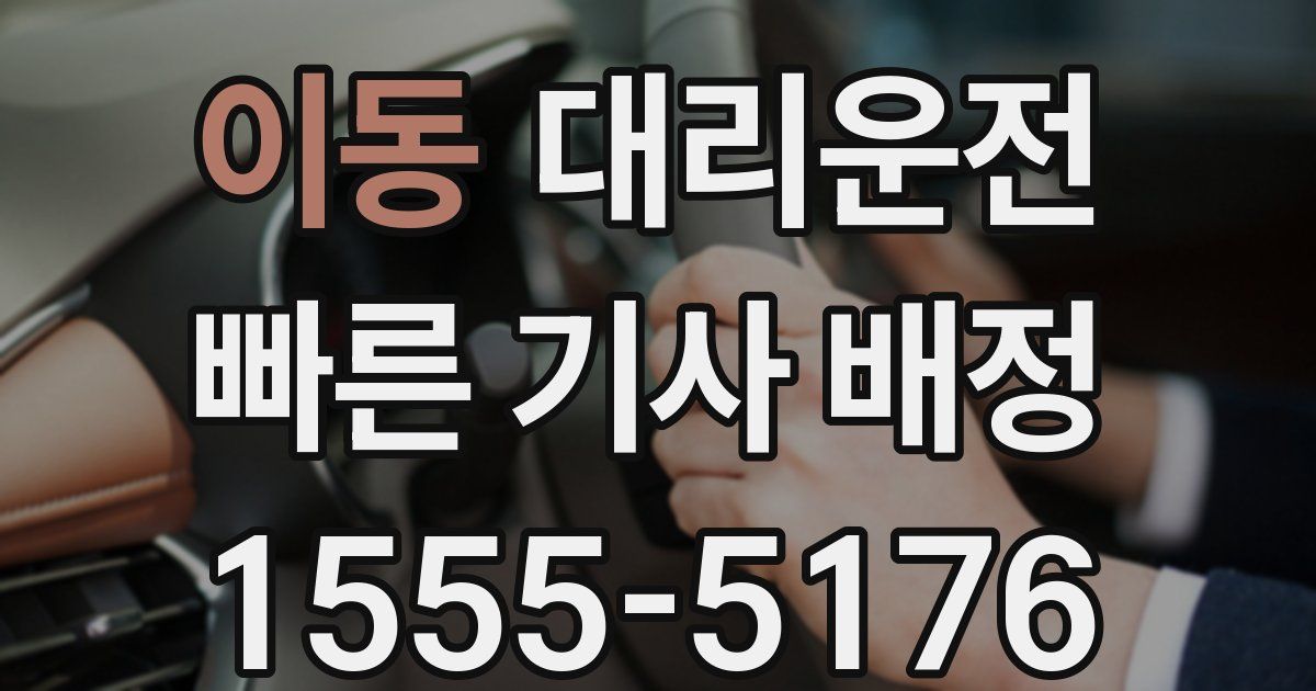 일일대리기사