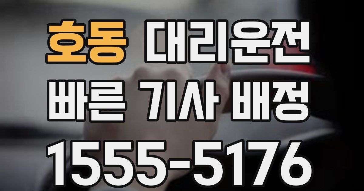 일일대리기사