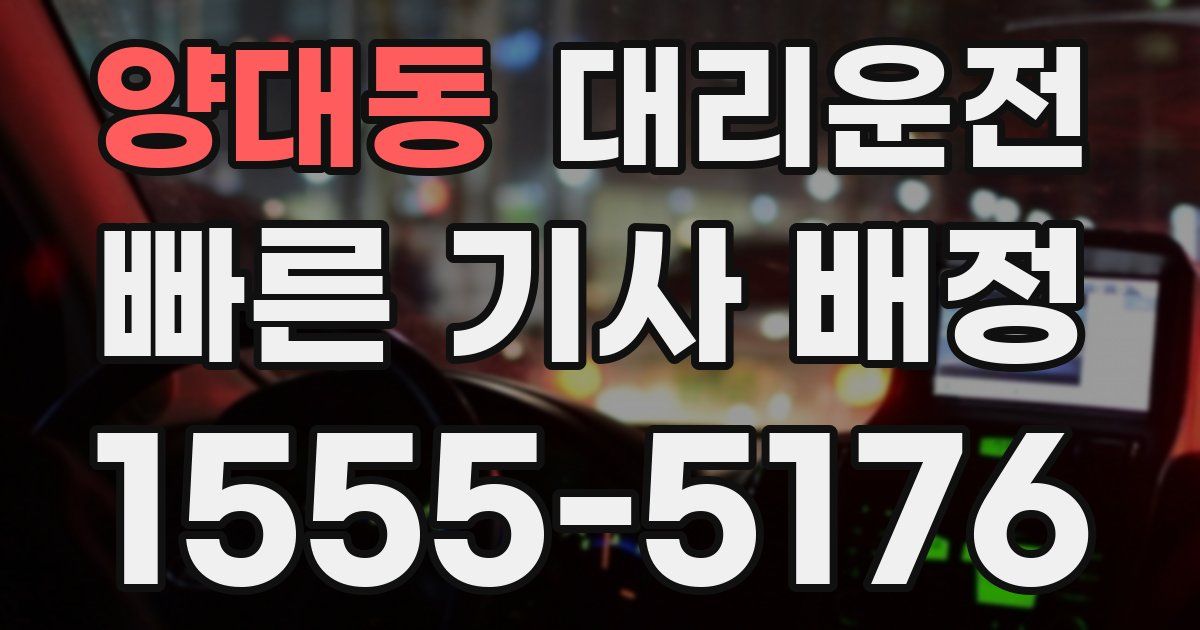 일일대리기사