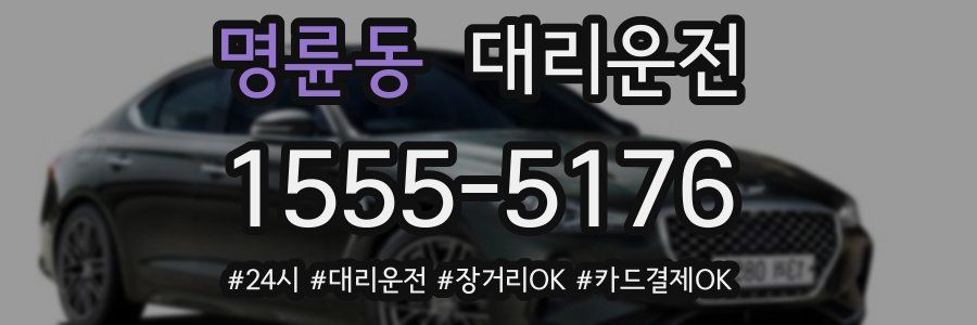 명륜동 대리운전