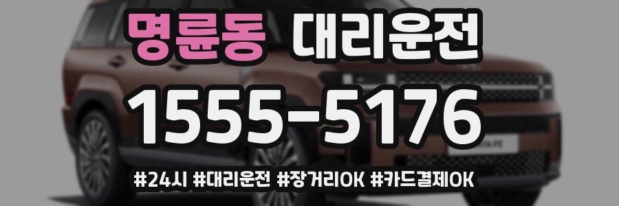 명륜동 대리운전