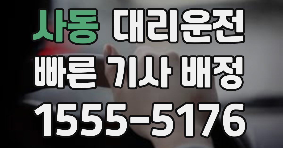 일일대리기사