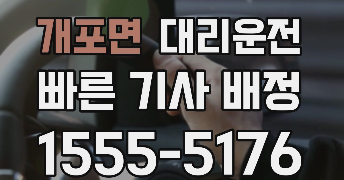 일일대리기사
