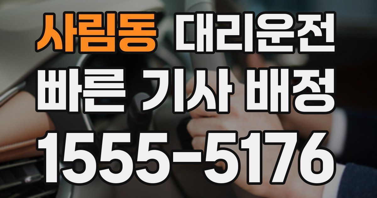 일일대리기사