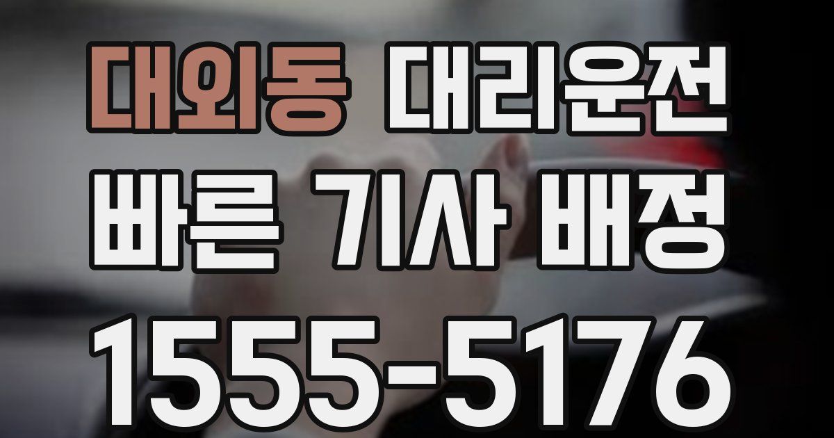 일일대리기사