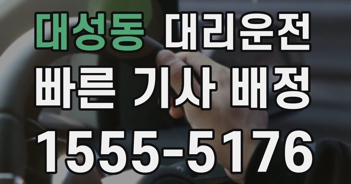 일일대리기사