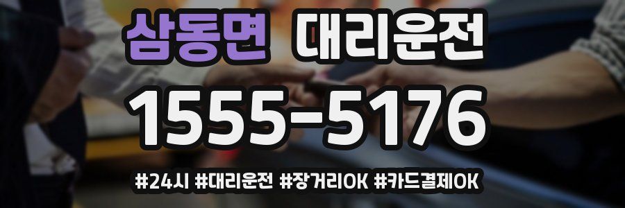 삼동면 대리운전