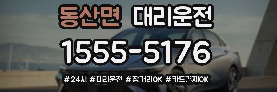 동산면 대리운전