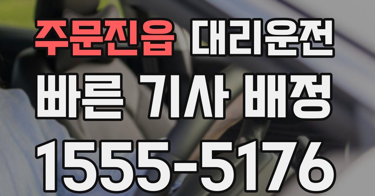 일일대리기사