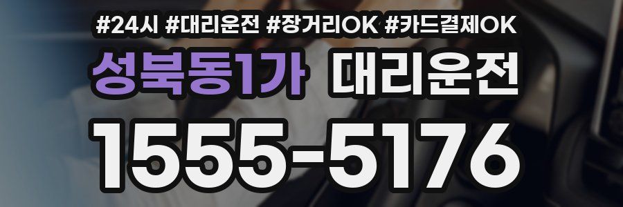 성북동1가 대리운전