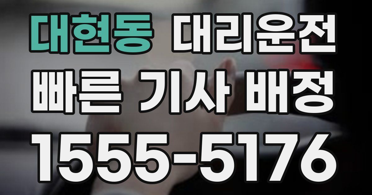 일일대리기사