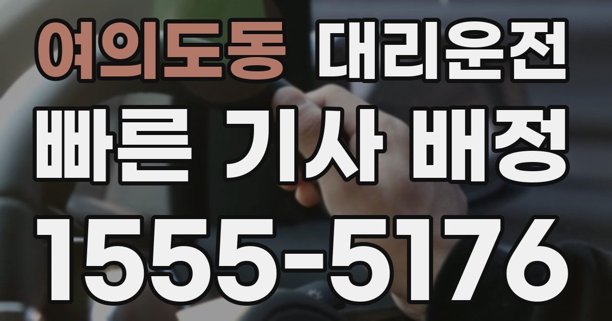 일일대리기사
