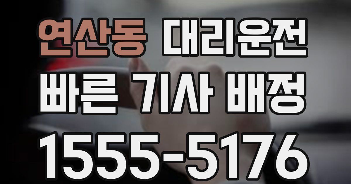 일일대리기사