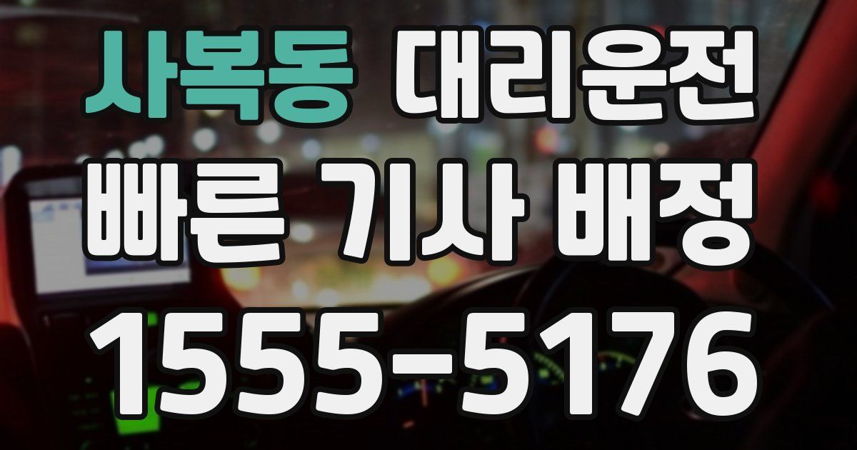 일일대리기사