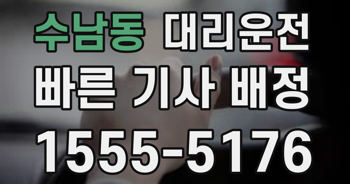 일일대리기사