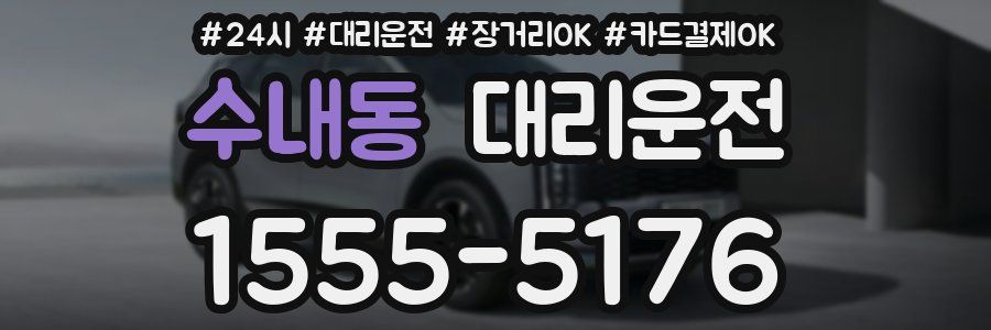 수내동 대리운전