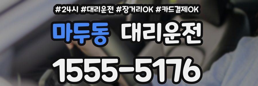 마두동 대리운전