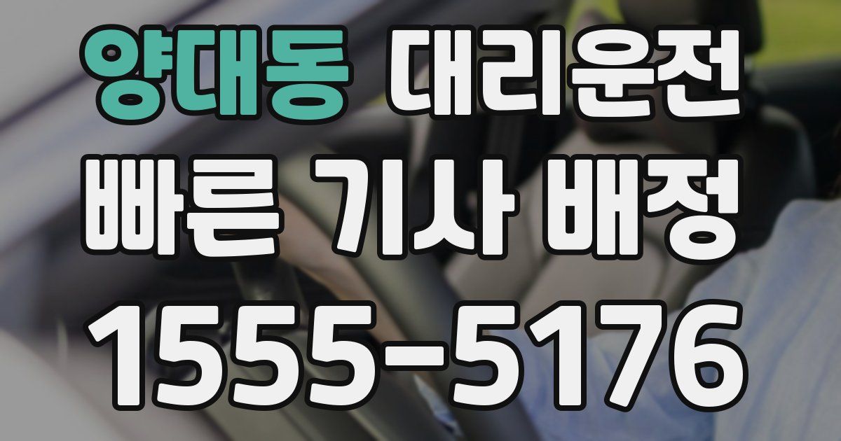 일일대리기사
