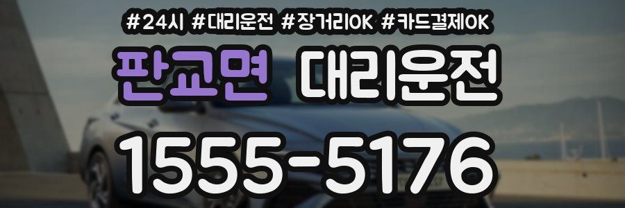 판교면 대리운전