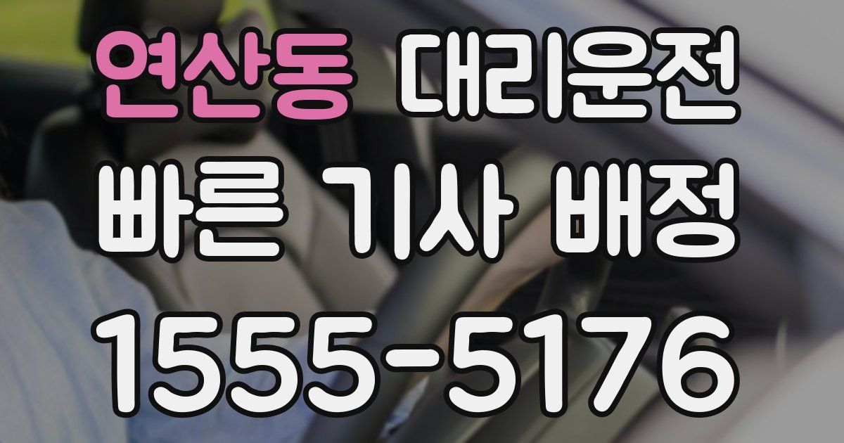 일일대리기사