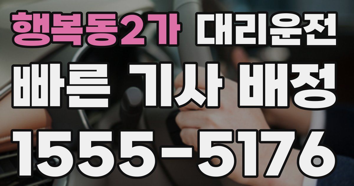 일일대리기사