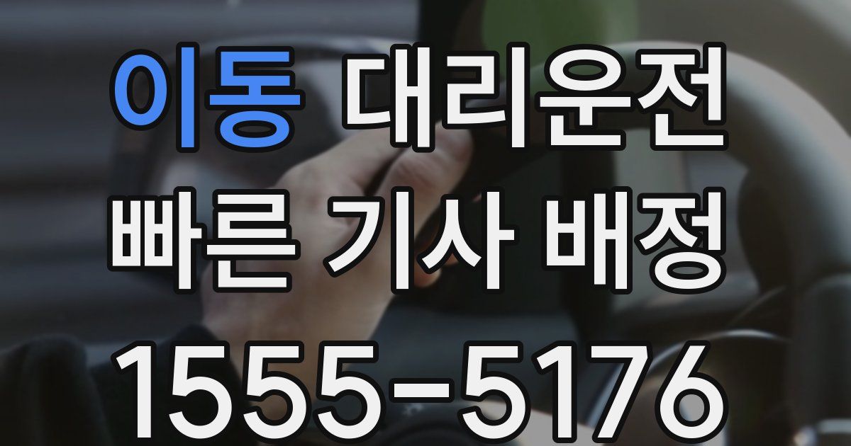일일대리기사