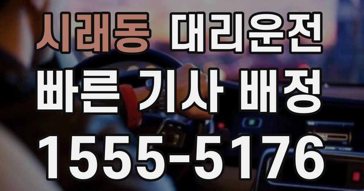 일일대리기사