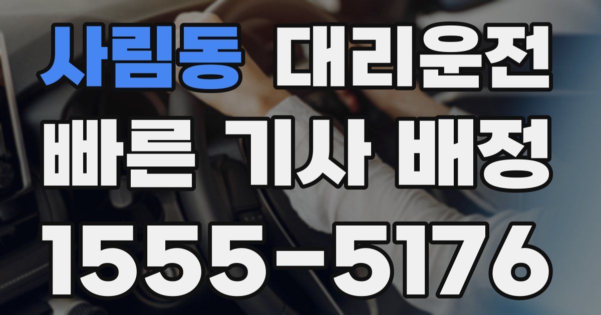 일일대리기사