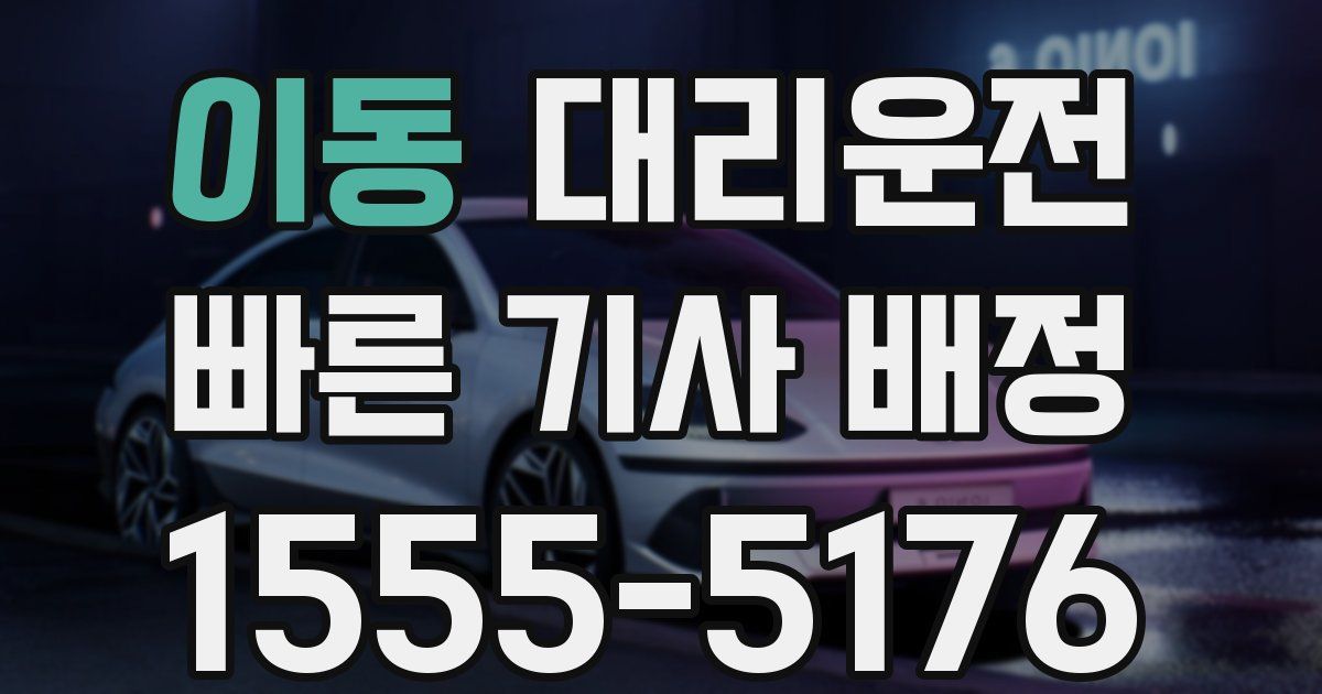 일일대리기사