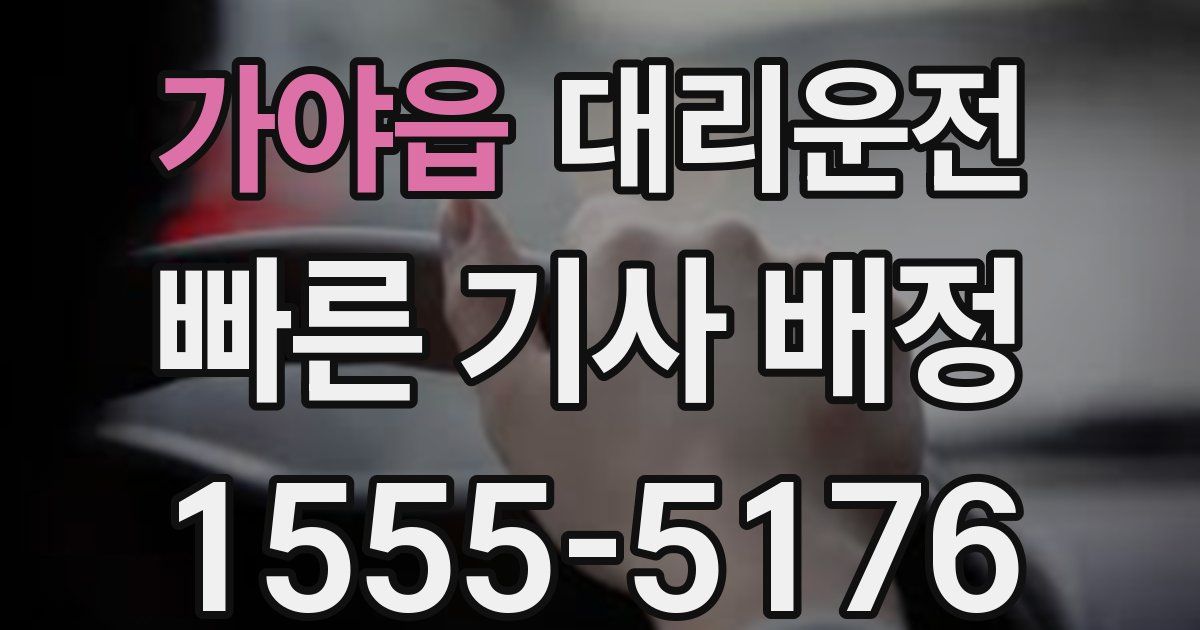 일일대리기사