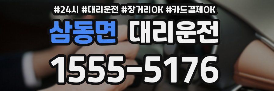 삼동면 대리운전