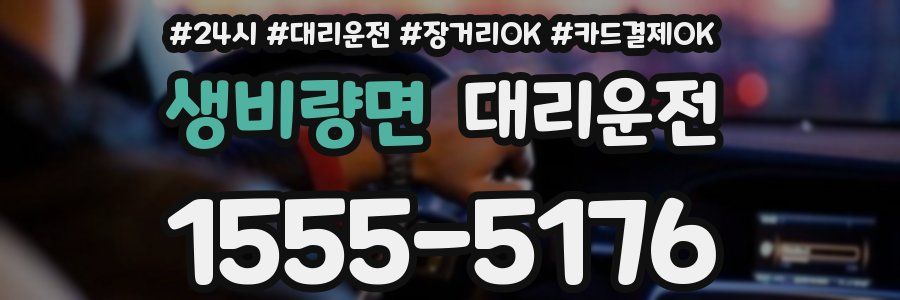 생비량면 대리운전
