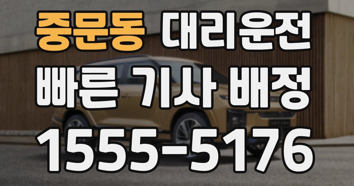 일일대리기사