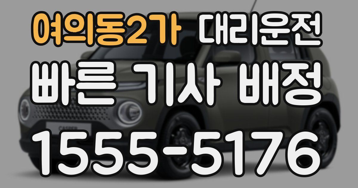 일일대리기사