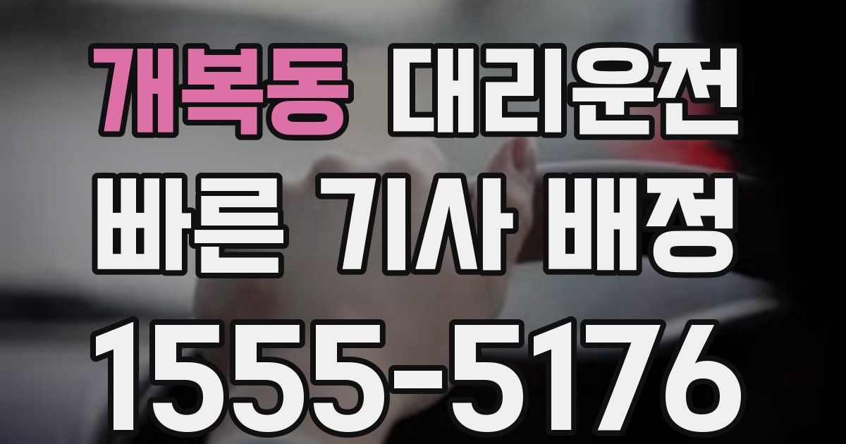 일일대리기사