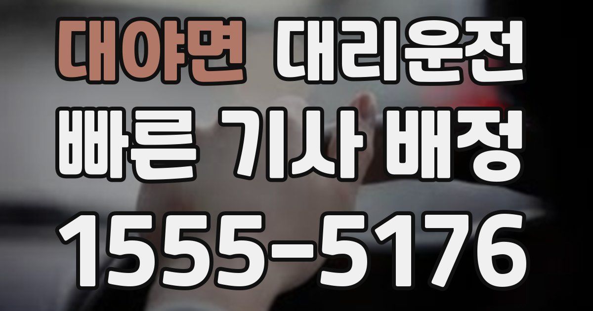일일대리기사