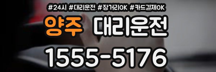 양주 대리운전