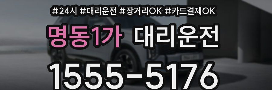 명동1가 대리운전