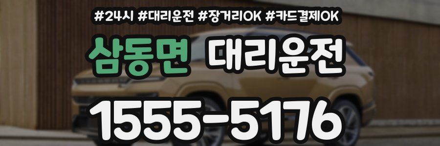 삼동면 대리운전