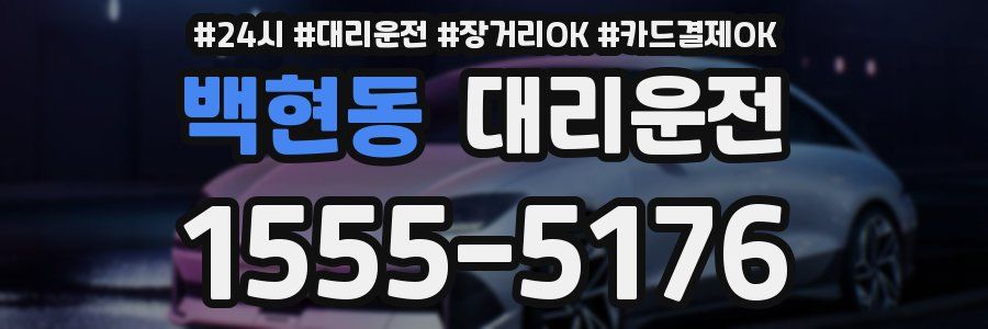 백현동 대리운전