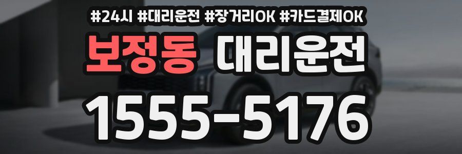 보정동 대리운전