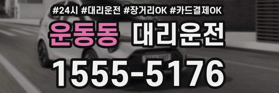 운동동 대리운전
