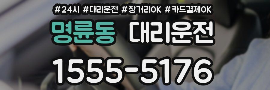 명륜동 대리운전