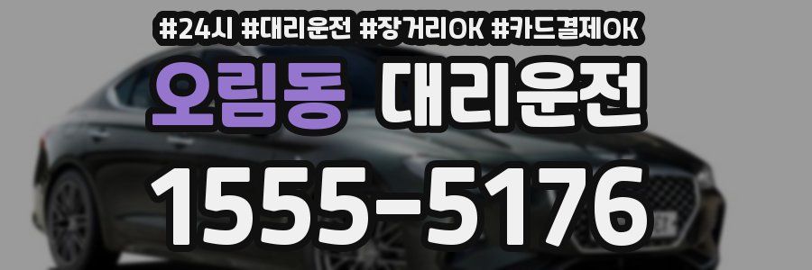 오림동 대리운전