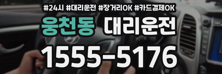 웅천동 대리운전