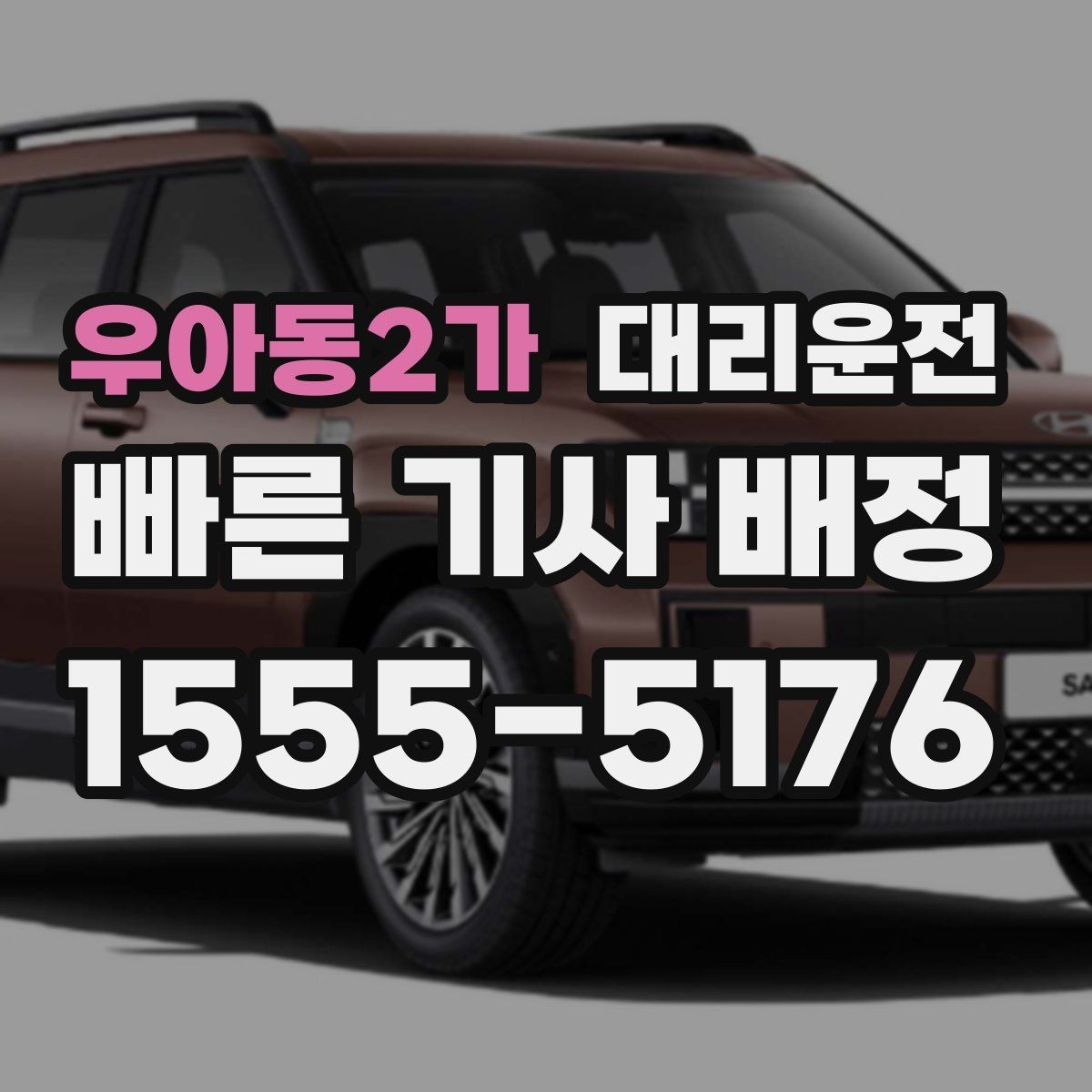 우아동2가 대리운전 차폭·지상고 고려 주행