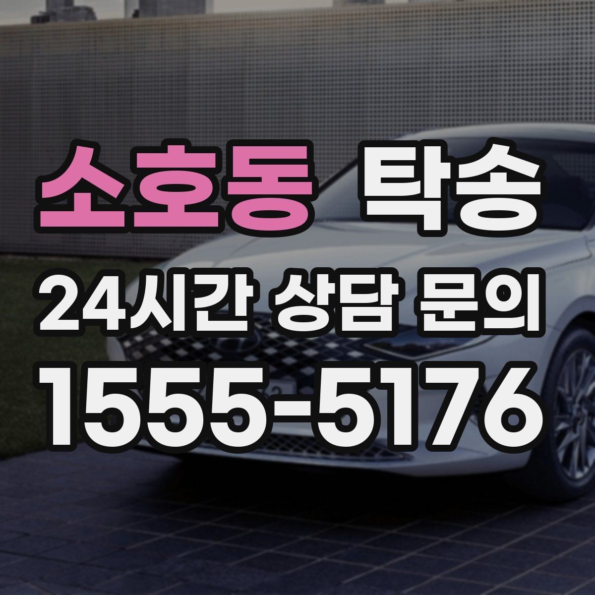 소호동 탁송 주차 기둥 간격 고려한 진입