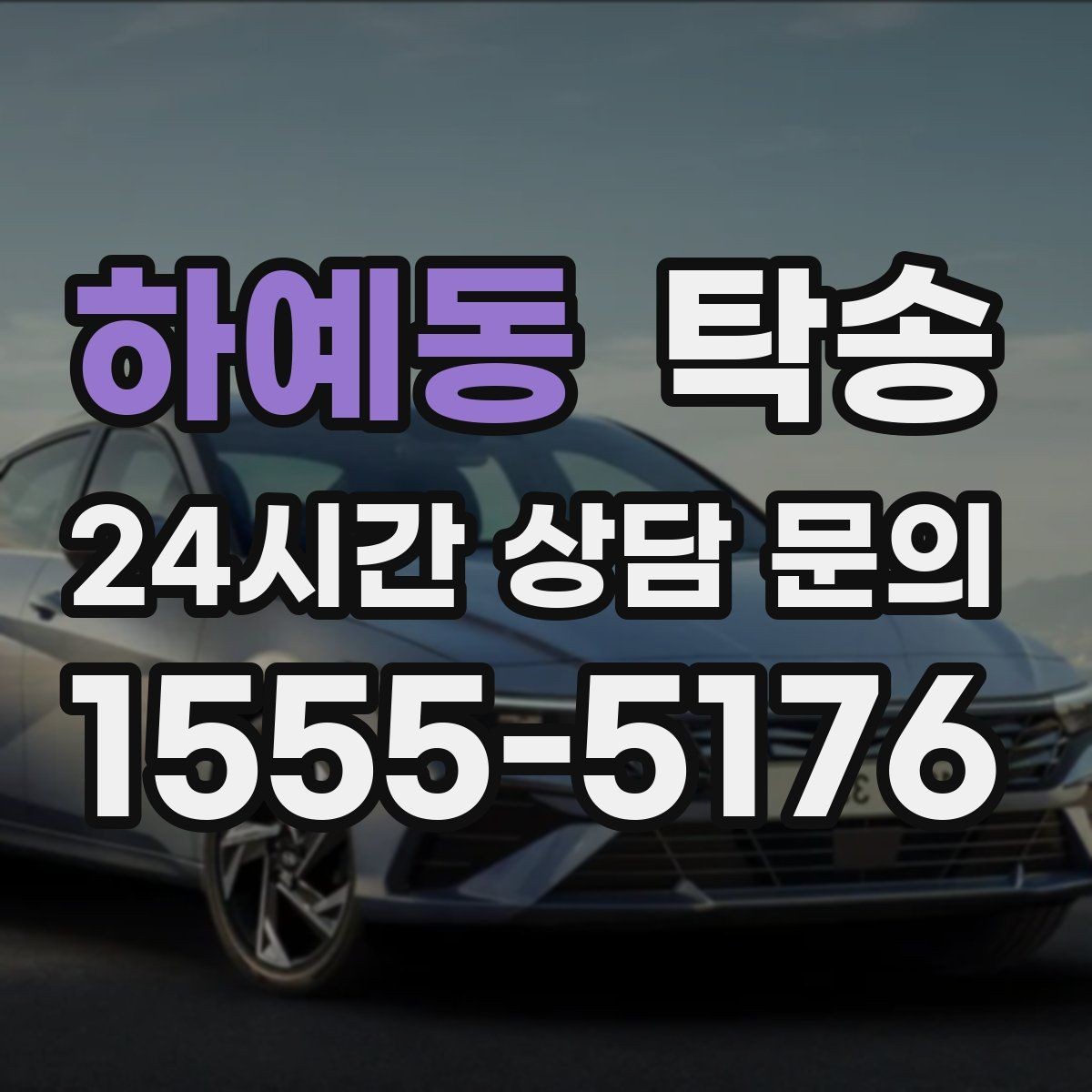하예동 탁송 주차 기둥 간격 고려한 진입