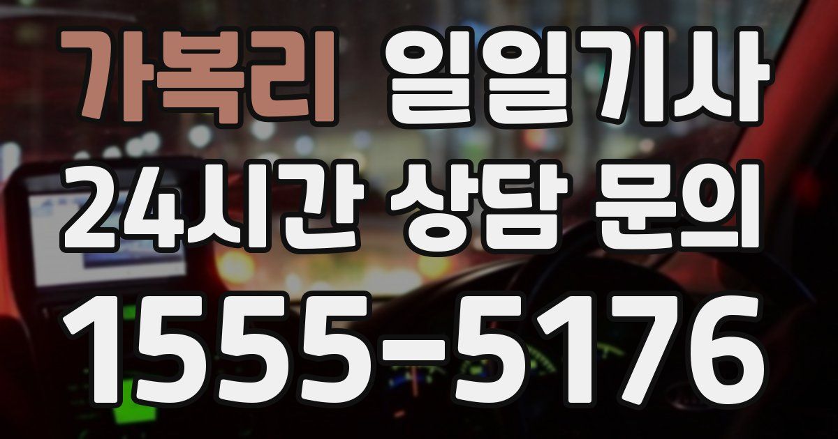 일일대리기사